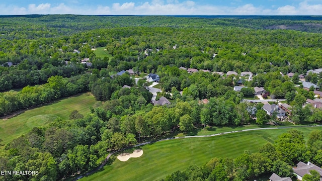 56 Westridge Ct, Fairfield Glade, TN 38558 - aerial view of property and surrounding area featuring a heavily wooded area and a golf club