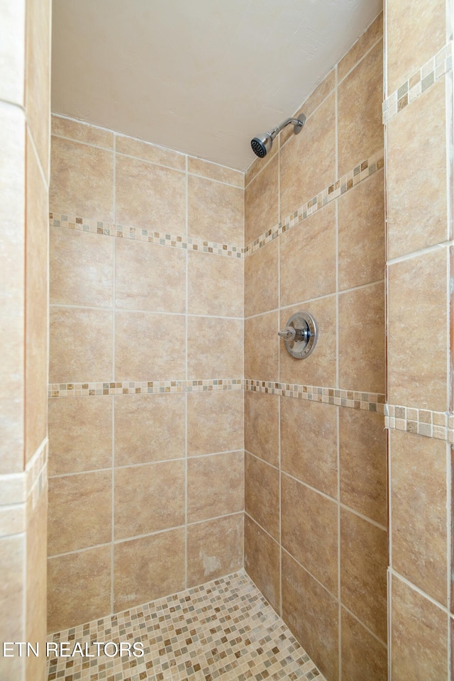 bathroom featuring tiled shower