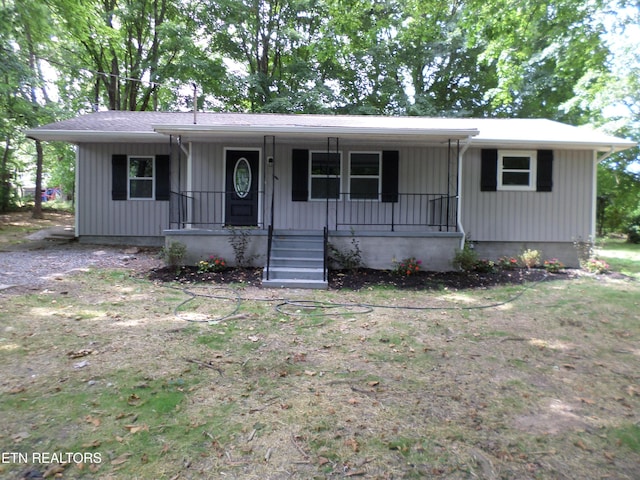 view of front of property with a porch