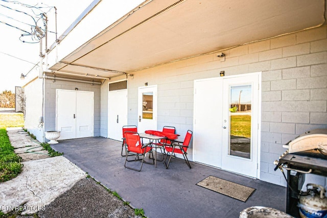 view of patio with grilling area