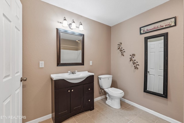 bathroom featuring toilet and vanity