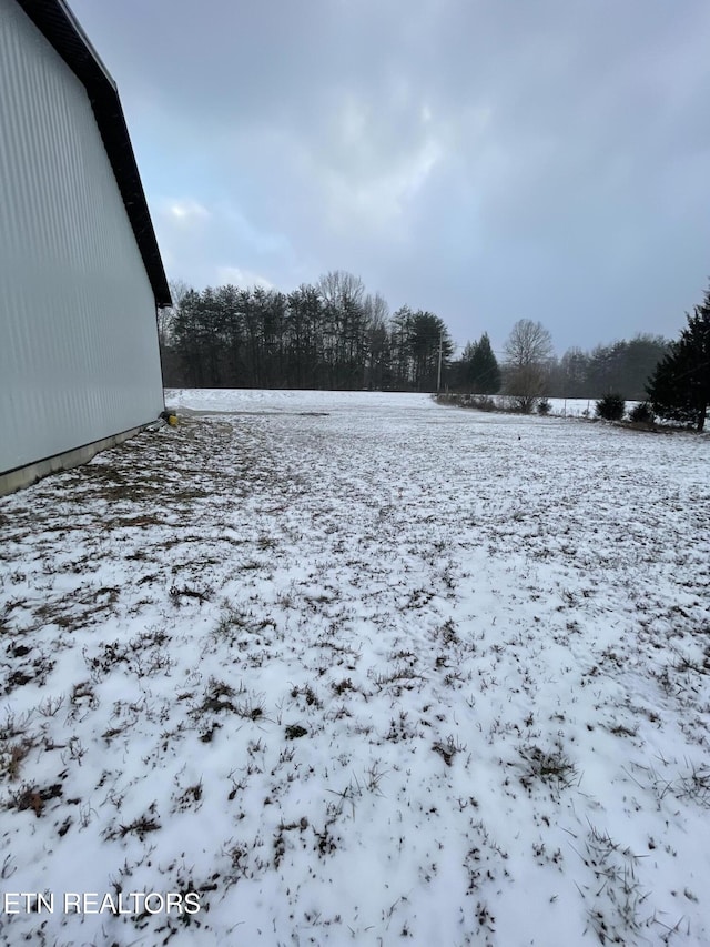 view of snowy yard