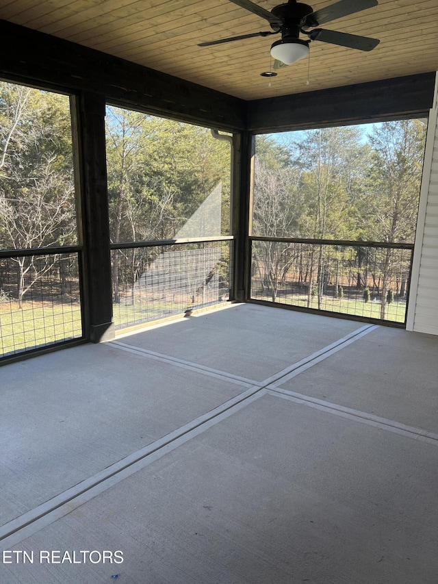 view of patio / terrace featuring ceiling fan