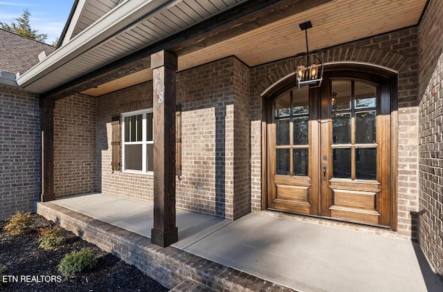 entrance to property with french doors