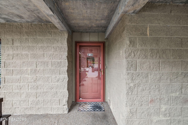 221 Woodland Rd Unit 210, Gatlinburg, TN 37738 - view of exterior entry featuring concrete block siding