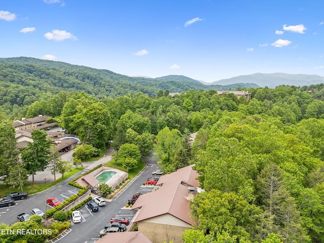 221 Woodland Rd Unit 210, Gatlinburg, TN 37738 - drone / aerial view of a forest and a mountain backdrop