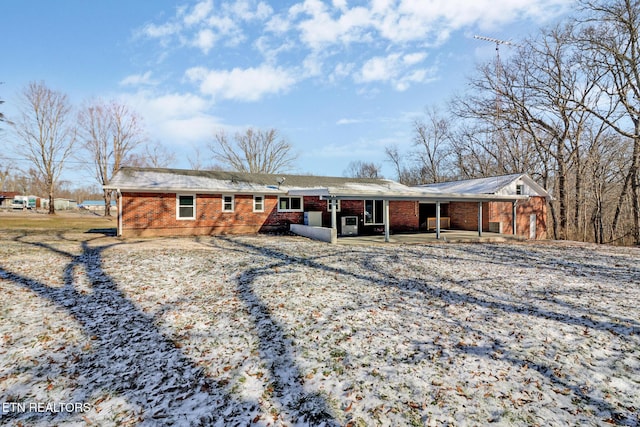 view of front of home with a patio area