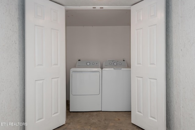 laundry room featuring washer and dryer