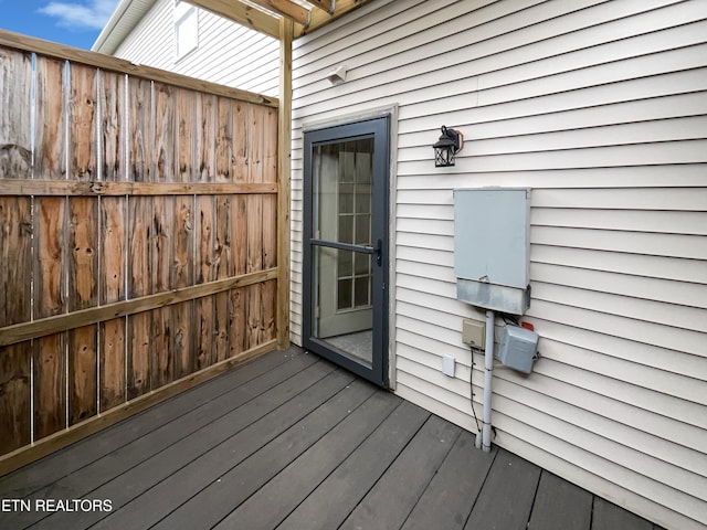 view of wooden deck