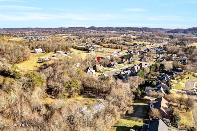 bird's eye view featuring a mountain view