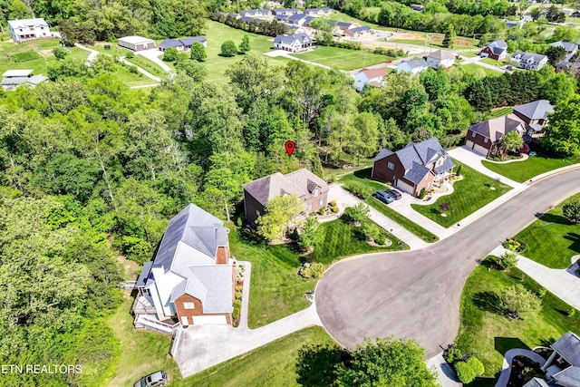 drone / aerial view featuring a residential view