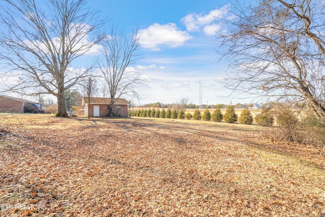 view of yard featuring a rural view