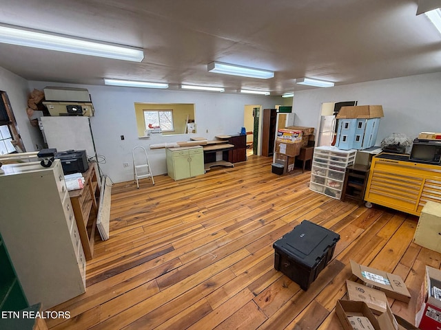 misc room with hardwood / wood-style flooring