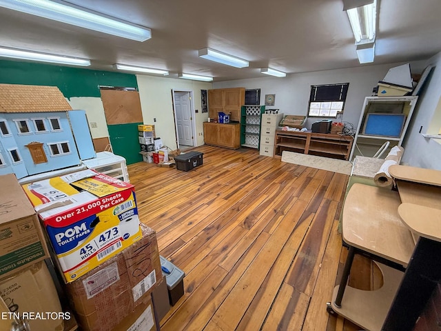 interior space featuring wood-type flooring