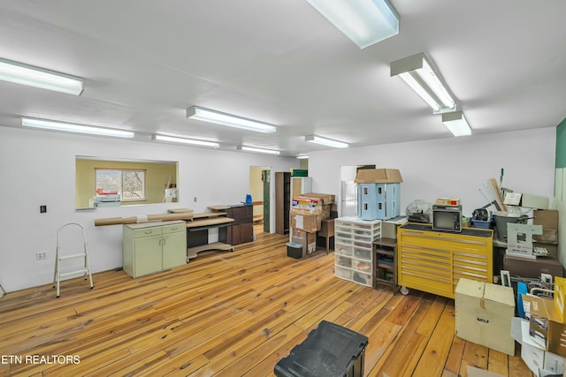 interior space with light wood-type flooring