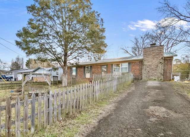 view of ranch-style home