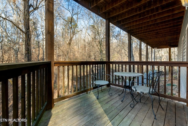 view of wooden terrace