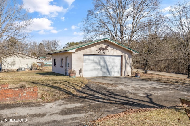 garage featuring cooling unit