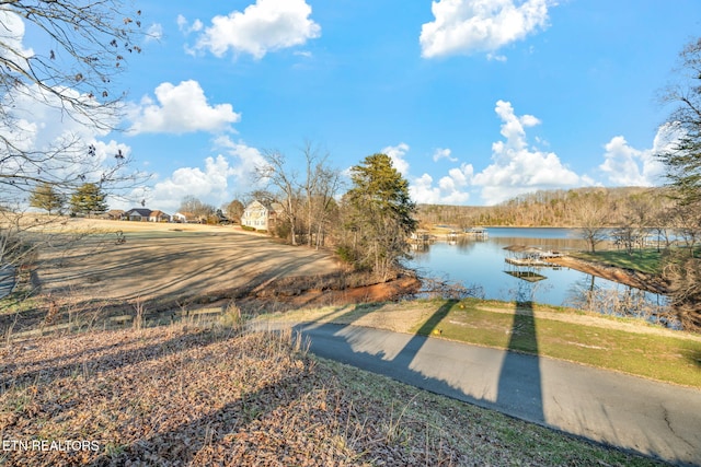 view of yard featuring a water view