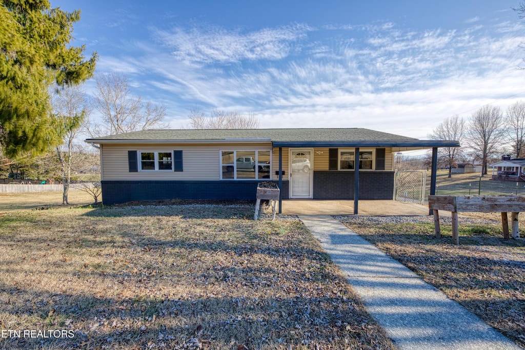 view of ranch-style house