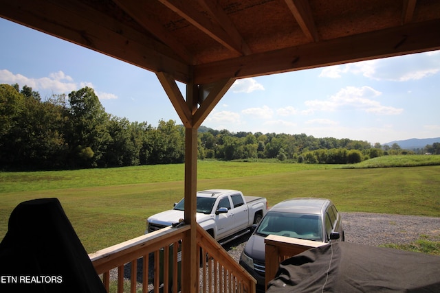 exterior space with a rural view