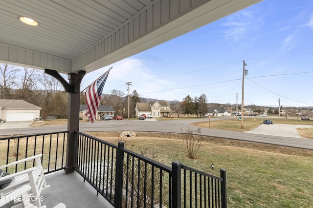 balcony featuring a porch