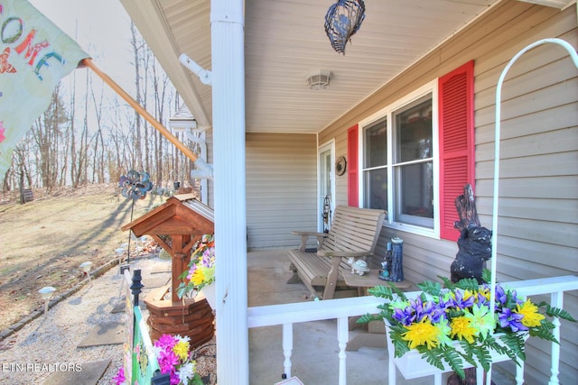 exterior space with covered porch