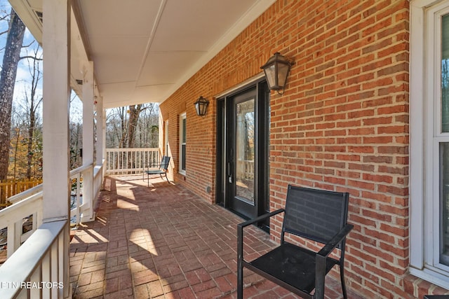 view of patio / terrace featuring covered porch