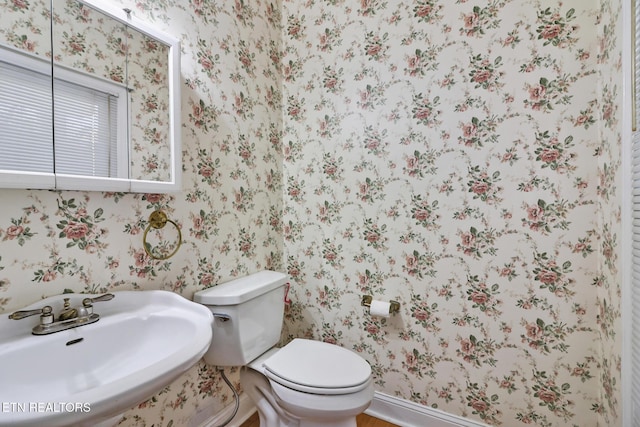 bathroom with sink and toilet