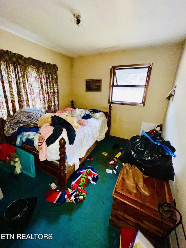 bedroom featuring carpet flooring