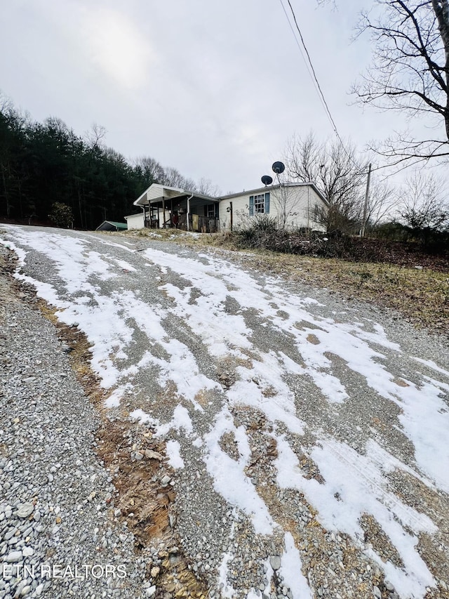 view of snowy yard