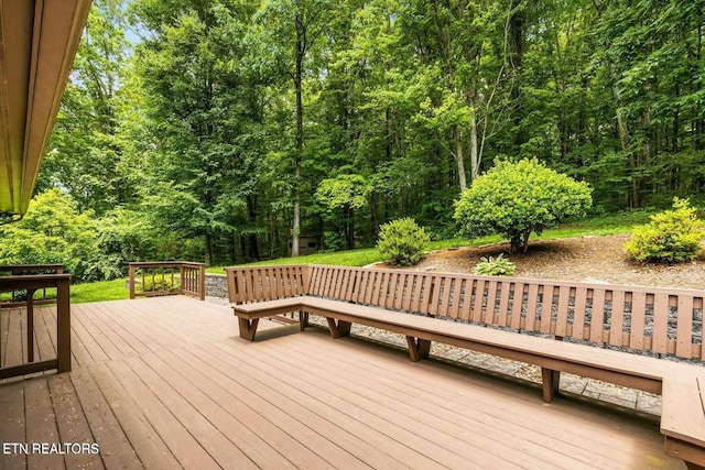 view of wooden terrace