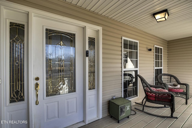 view of doorway to property