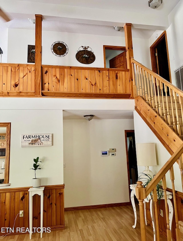 interior space with wood finished floors