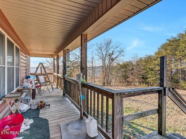 view of wooden terrace