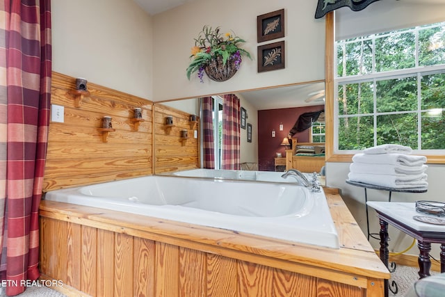 bathroom with a bath