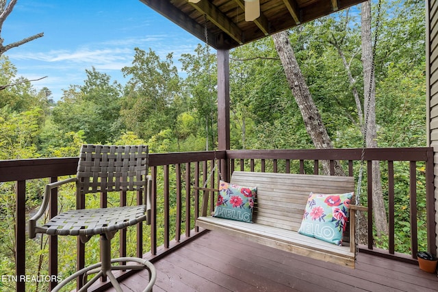 view of wooden deck