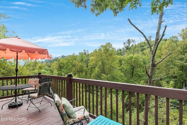 view of wooden deck