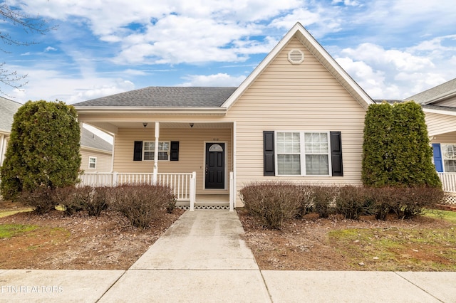 bungalow-style home with covered porch