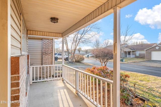 balcony with covered porch