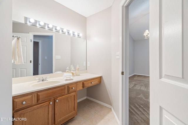 bathroom featuring vanity and tile patterned floors