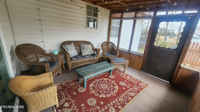 view of sunroom