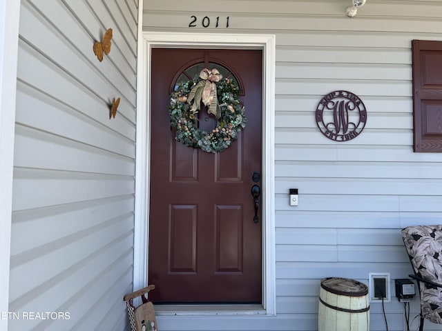 view of doorway to property