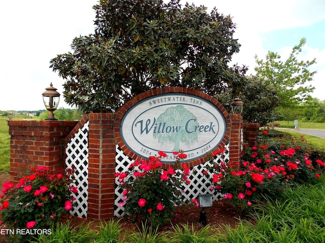 view of community sign