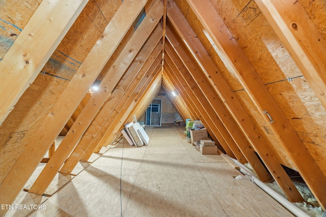 view of attic