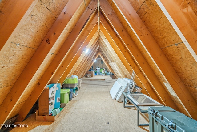 view of attic