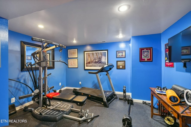 view of workout area