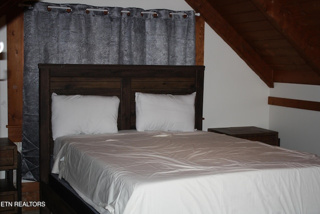 bedroom featuring wood ceiling