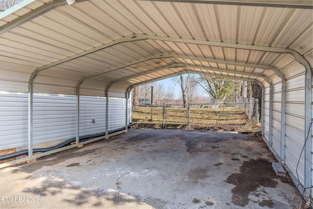 view of car parking featuring a carport