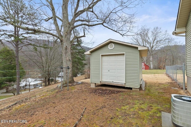 garage with central AC